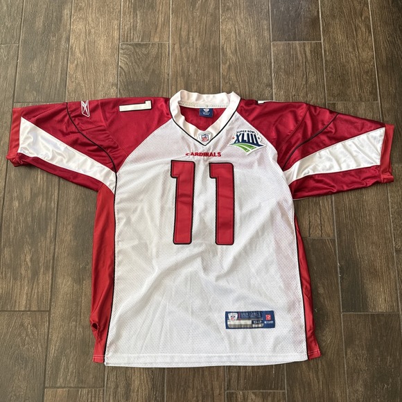 Vntg Super Bowl Arizona Cardinals Larry Fitzgerald Jersey Mens 52 Reebok NFL #11